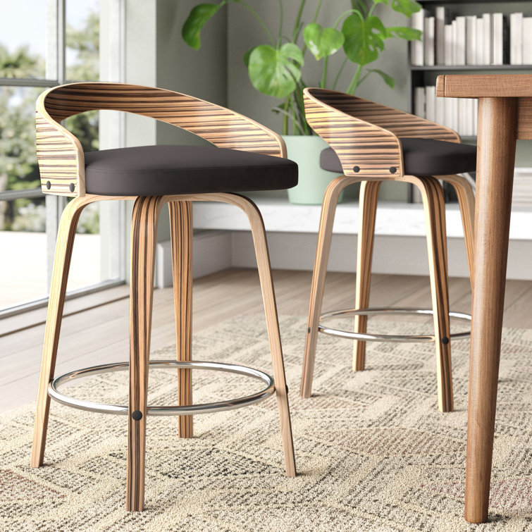 Oak swivel bar discount stools with backs